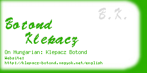 botond klepacz business card